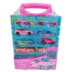Набор гоночных машинок " Hot Wheel :Pink Series " в кейсе ,  12 шт