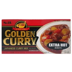 Экстра острый соус карри микс Golden Curry S and B, Япония, 220 г Акция