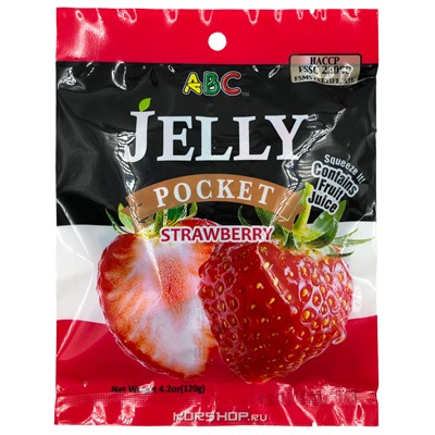 Фруктовое желе Клубника ABC Jelly, Тайвань, 120 г. Срок до 16.11.2022.Распродажа