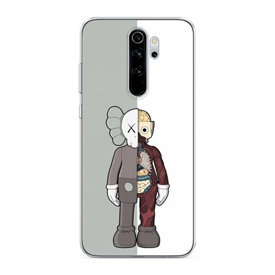 Силиконовый чехол KAWS grey на Xiaomi Redmi Note 8 Pro