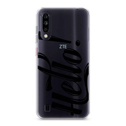 Силиконовый чехол Hello графика на ZTE Blade A7 (2020)