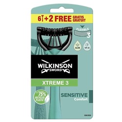 Станок для бритья одноразовый Schick (Wilkinson Sword) Xtreme-3 Sensitive (8шт.)