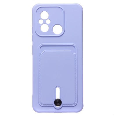 Чехол-накладка - SC304 с картхолдером для "Xiaomi Poco C55/Redmi 12C" (dark violet)