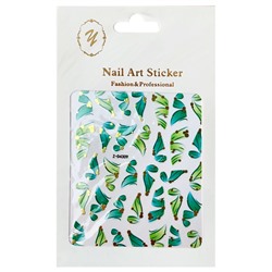 Nail Art Sticker, 2D стикер Z-D4309 (золото)