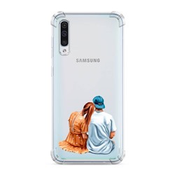 Противоударный силиконовый чехол Влюбленная парочка на Samsung Galaxy A50