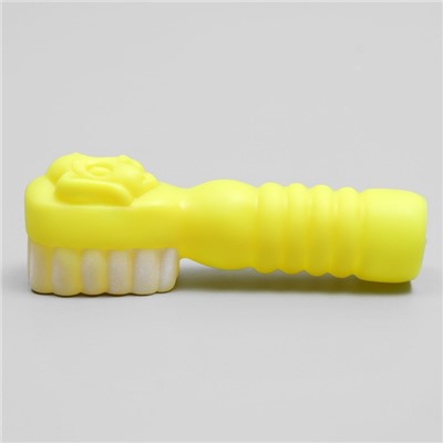 Игрушка пищащая "Зубная щётка" для собак, 15 х 5 см, жёлтая