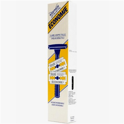 Лезвия для бритья классические двусторонние Wilkinson Sword Economic 5шт. (25X5шт. =125 лезвий) в картонном блоке (Pillar Box.)