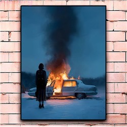 Постер «Car fire» большой
