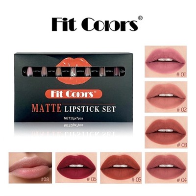 Набор помад Fit Colors Matte Lipstick Set 7в1 2гр*7шт