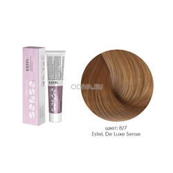 Estel, De Luxe Sense - крем-краска (8/7 светло-русый коричневый), 60 мл