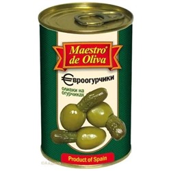 Оливки на огурчиках в оливковом масле 300 г
