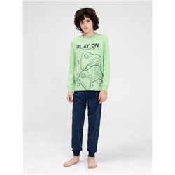 Пижама для мальчика Cherubino CWJB 50143 37 Зеленый