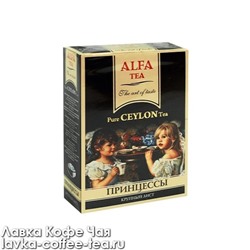 чай Alfa Tea Princess, чёрный OPA, Цейлон, картон 80 г.