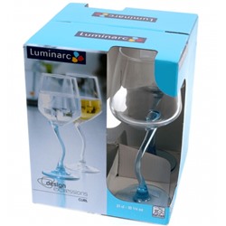Набор фужеров для вина CURL Luminarc голубые 4*310 мл.