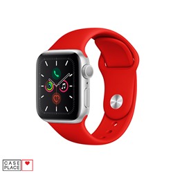 Ремешок для Apple Watch из силикона 42/44 мм красный