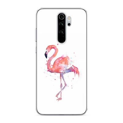 Силиконовый чехол Акварельный фламинго на Xiaomi Redmi Note 8 Pro