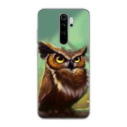 Силиконовый чехол Сова арт 2 на Xiaomi Redmi Note 8 Pro