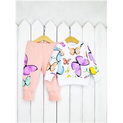 Комплект для девочки Baby Boom КД253/1-Ф Бабочки на белом, персик