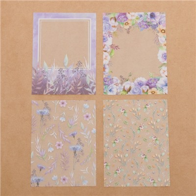 Набор ацетатных карточек для скрапбукинга «Цветочная галерея», 10 × 11 см