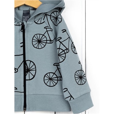 Куртка для мальчика Baby Boom Р59/1-Ф Велосипеды на турмалине я714