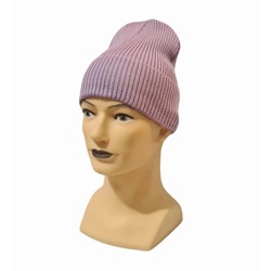 Женская шапка бини HO384 светло-фиолетовая