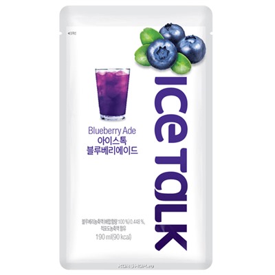 Напиток со вкусом черники Bluebery Ade Ice Talk, Корея, 190 мл Акция
