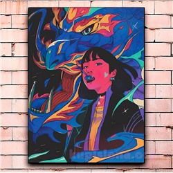 Постер «Girl and dragon» большой