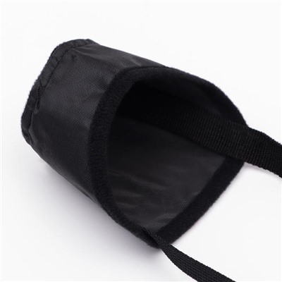 Намордник текстильный, размер 5 (длина по носу 5,5 см, обхват морды 24 см), чёрный