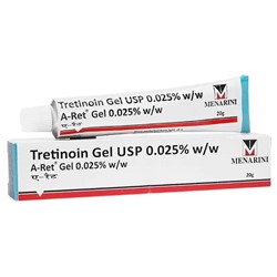 Третиноин Гель ЮСП А-Рет 0,025% (от морщин и для лечения акне) Tretinoin Gel USP A-Ret Menarini 20 гр.