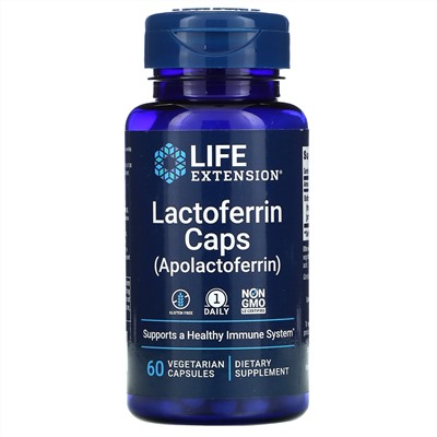 Life Extension, Лактоферрин в капсулах, 60 капсул