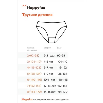 Трусы для девочки 5шт. Happy Fox