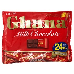 Молочный шоколад Ghana Lotte (семейная пачка), Япония, 96 г. Акция