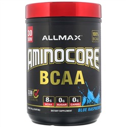 ALLMAX Nutrition, аминокислоты с разветвленной цепью AMINOCORE, голубая малина, 315 г (0,69 фунта)