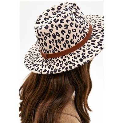 Шляпа фетровая, цвет леопардовый