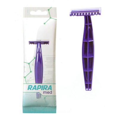 Станок для бритья одноразовый Рапира RAPIRA Med для операционного поля с 1 лезвием и гребенкой (1 шт.)