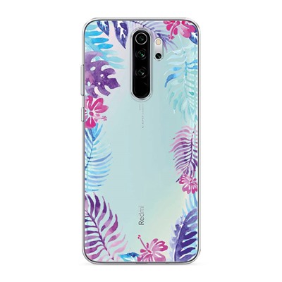 Силиконовый чехол Пальмовые ветви арт на Xiaomi Redmi Note 8 Pro