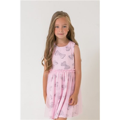 Платье для девочки Crockid К 5658 нежно-розовый, бабочки