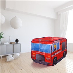 Детская игровая палатка «Пожарная машина» 73×73×114 см 5488868