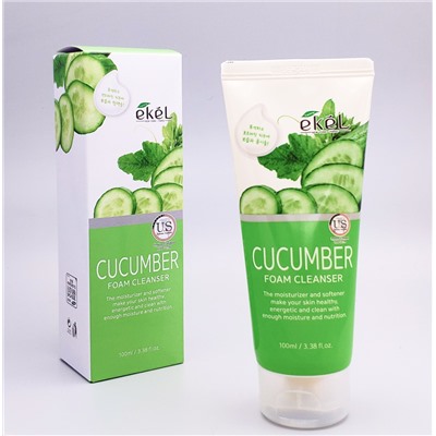 Ekel Пенка для умывания с экстрактом огурца / Foam Cleanser Cucumber, 100 мл