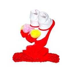 Детские носочки и ленточка Fute 362-9 для новорожденных 0-12