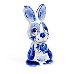 Кролик Лаки, гжель синяя