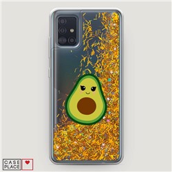 Жидкий чехол с блестками Ms Avocado на Samsung Galaxy A51