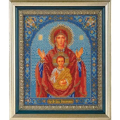 Набор для вышивания бисером Радуга Бисера В-157 Богородица Знамение, 20*24 см