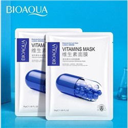 SALE! Bioaqua, Витаминная маска для лица, увлажнение, 30 гр.