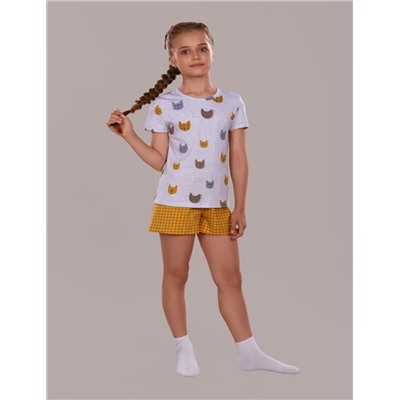 Пижама для девочки Кошки арт.ПД-009-024