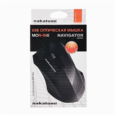 Мышь оптическая Nakatomi Navigator MON-04U (повр. уп.) (black)