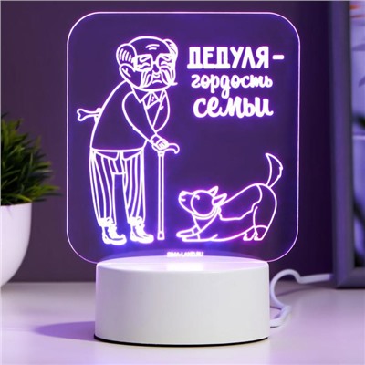 Светильник "Любимый дедушка" LED RGB от сети