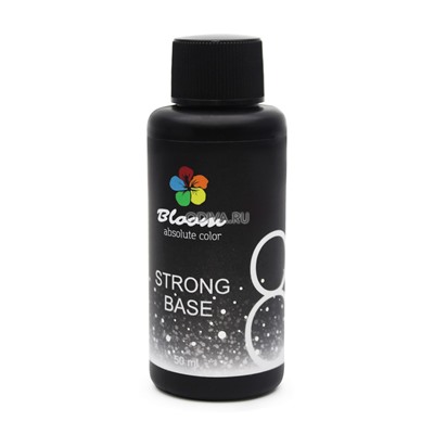 Bloom, Absolute color - жесткая база для гель-лака Strong №08 (молочная с блестками), 50 мл