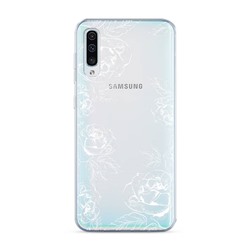 Силиконовый чехол Розы графика на Samsung Galaxy A50