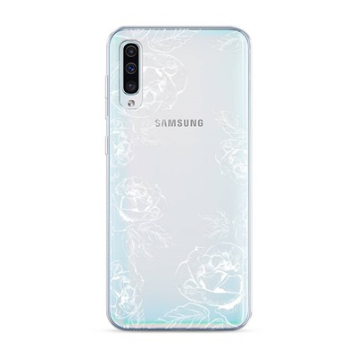 Силиконовый чехол Розы графика на Samsung Galaxy A50